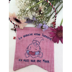 Stickdatei ITH - Seebär Gnom Wimpel "Therapie"